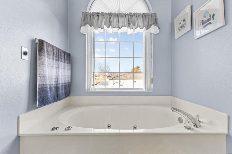 Primary Bathroom with a jetted tub