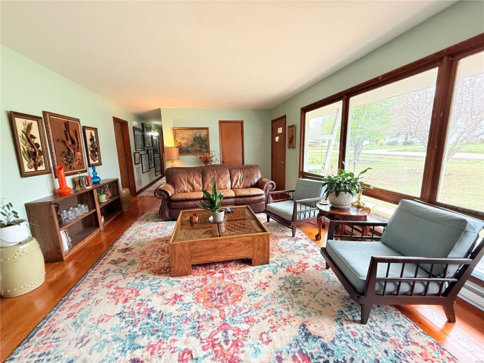 Living room featuring wood finished floors