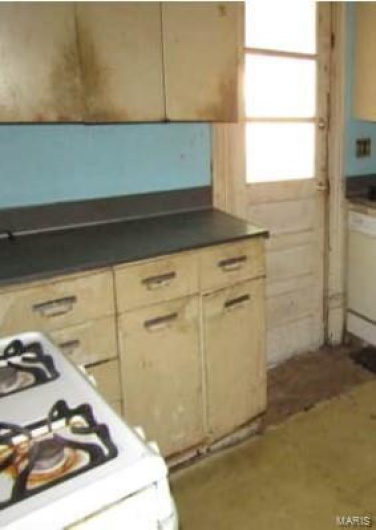Kitchen with white appliances
