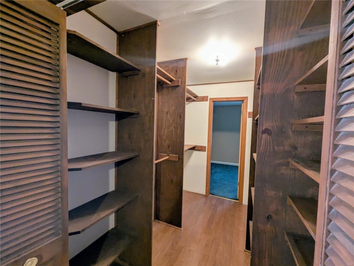 Spacious closet with built-ins