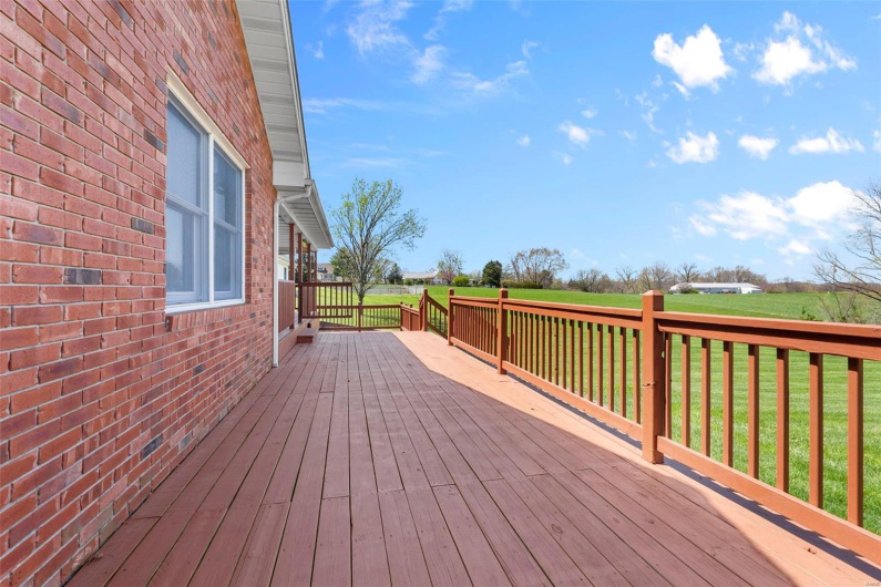 Deck with a lawn