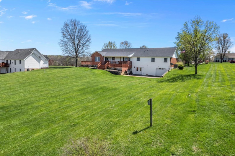 View of yard featuring a deck