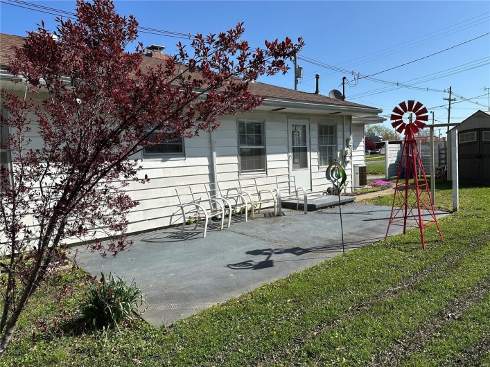 Back view with patio