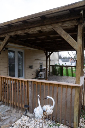 View of wooden terrace