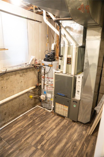 Utility room with gas water heater