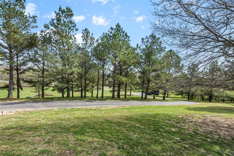 Long Tree-Lined Driveway Provides Privacy
