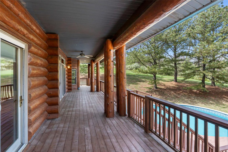 Wall to Wall Rear Deck Overlooking Backyard