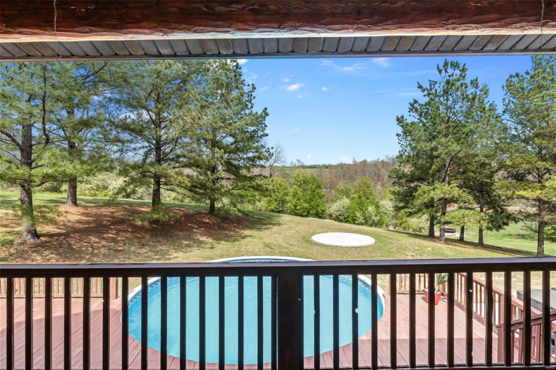Wall to Wall Rear Deck Overlooking Patio and Open Deck