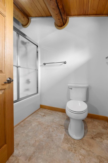 Upper Level Full Bath with Shower/Tub & Toilet Area Private From Double Sink Vanity
