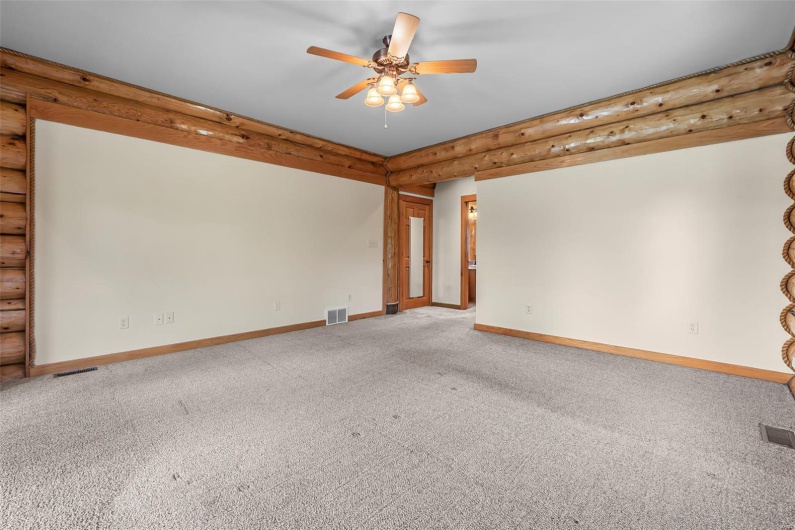 Primary Bedroom Suite with Clean, Plush Carpet & Private Deck Access