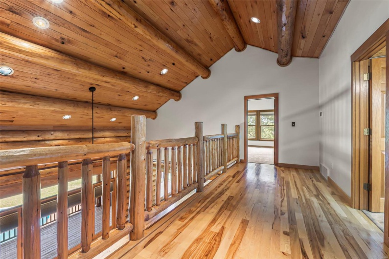 Wide Lofted Hallway Overlooking Great Room Below