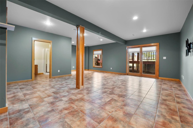 Lower Level Family/Rec Room with Full Bath Access Could Easily & Safely Be Used As 4th Bedroom