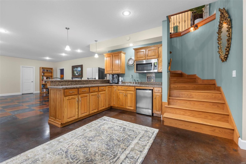 Bright and Airy Lower Level with Bar & Kitchenette