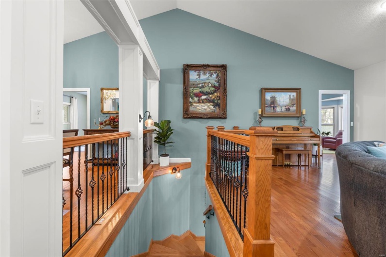 Beautifully Accented Staircase to Lower Level