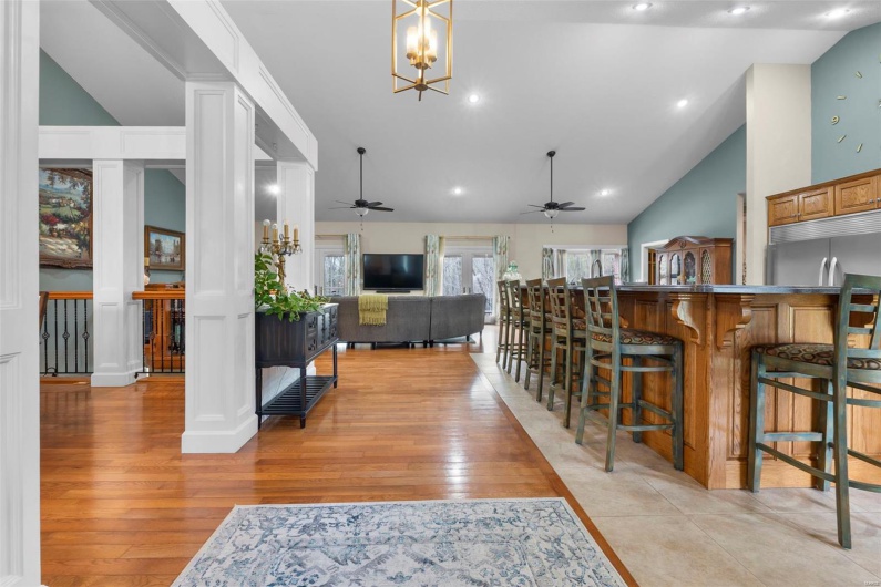 From Foyer, Kitchen at Right & Formal Dining at Left