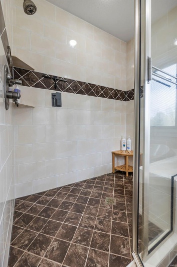 Primary Bathroom with Jetted Tub & Walk-in Shower