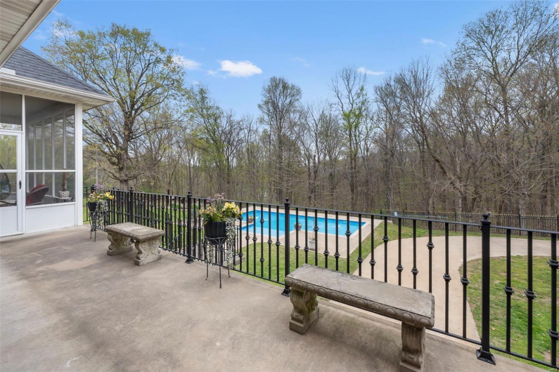 Balcony Patio Accessible from Living Room and Sunroom