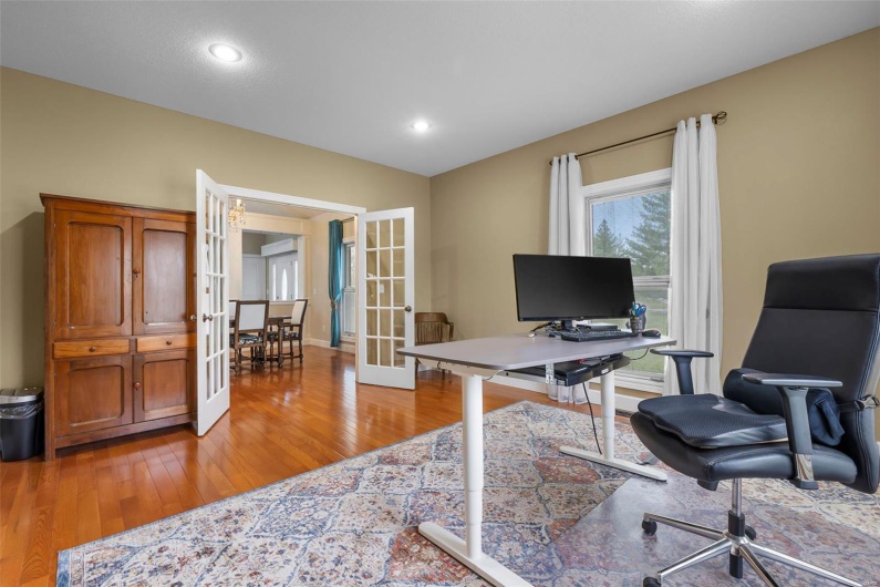Private Office with Interior French Doors & West Views