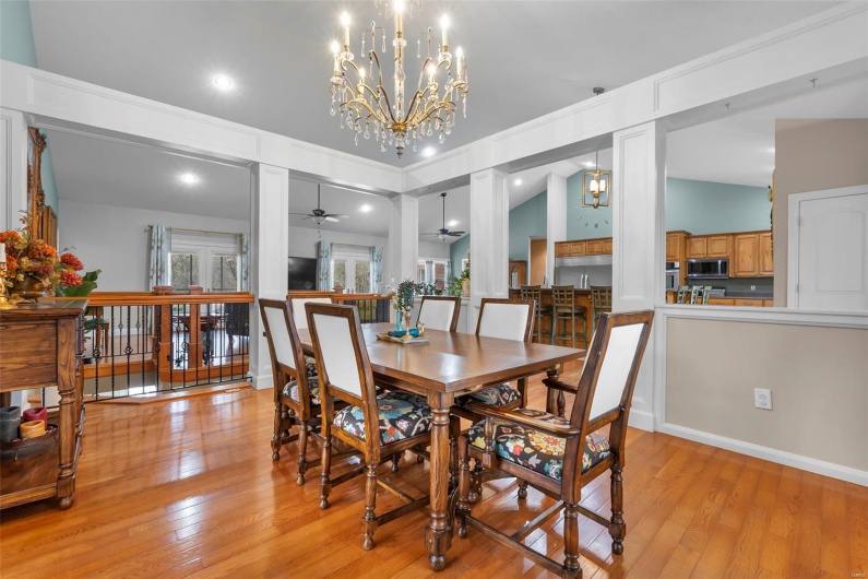 Formal Dining Room Accented by Architectural Columns