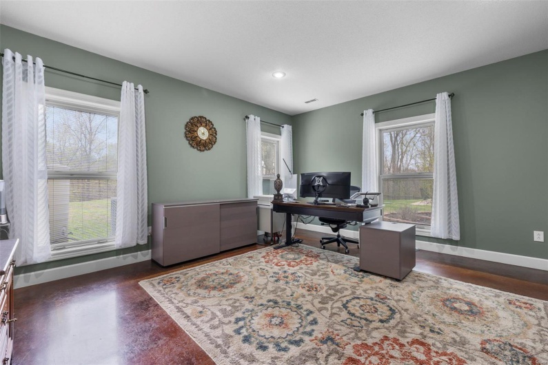 Lower Level Guest Bedroom Currently Serving As Second Office