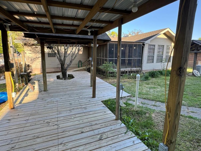 Dock area with a deck