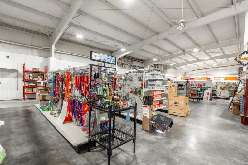 Garage with a workshop area