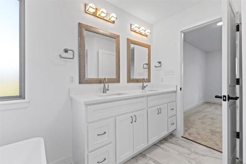 Bathroom featuring vanity