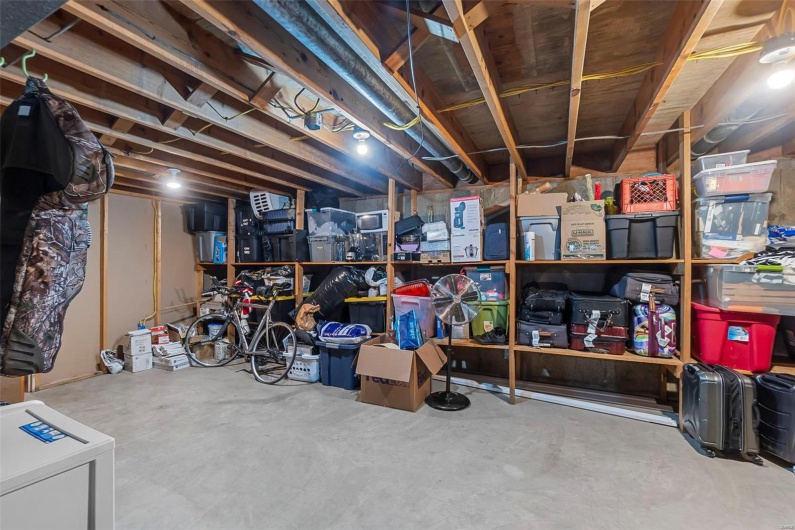 View of unfinished basement