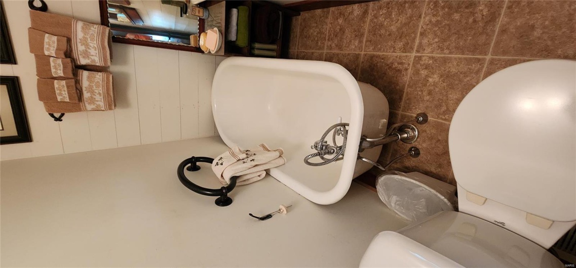 Bathroom with a freestanding tub