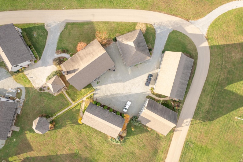 Birds eye view of property