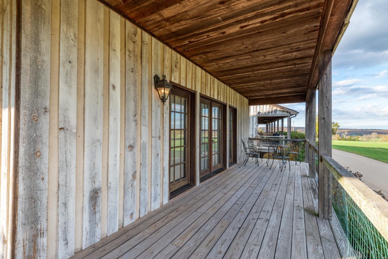 Deck with covered porch