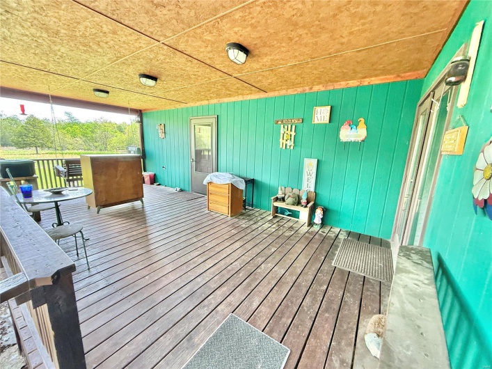 View of wooden deck