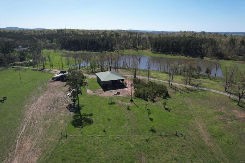 Bird's eye view with a rural view and a water view