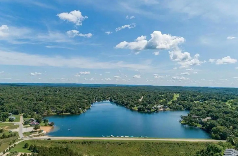 Aerial view of one of the lakes