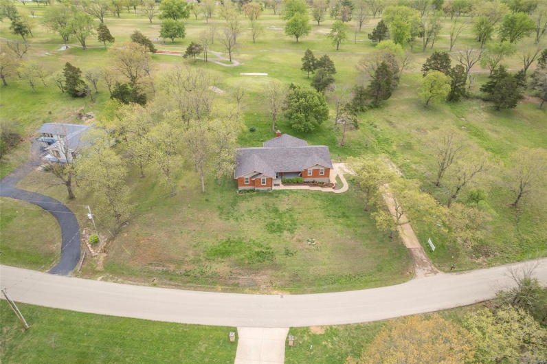 Birds eye view of property