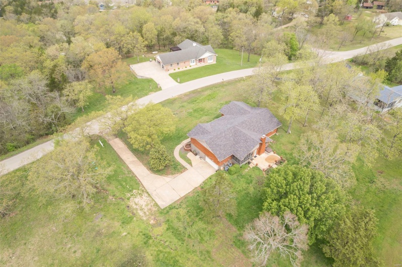 Birds eye view of property