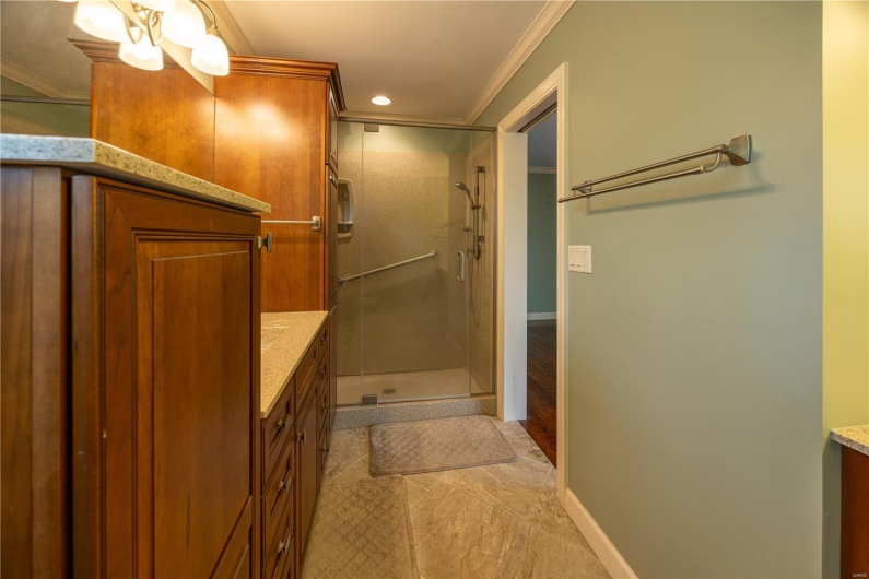 Primary bath with walk-in shower