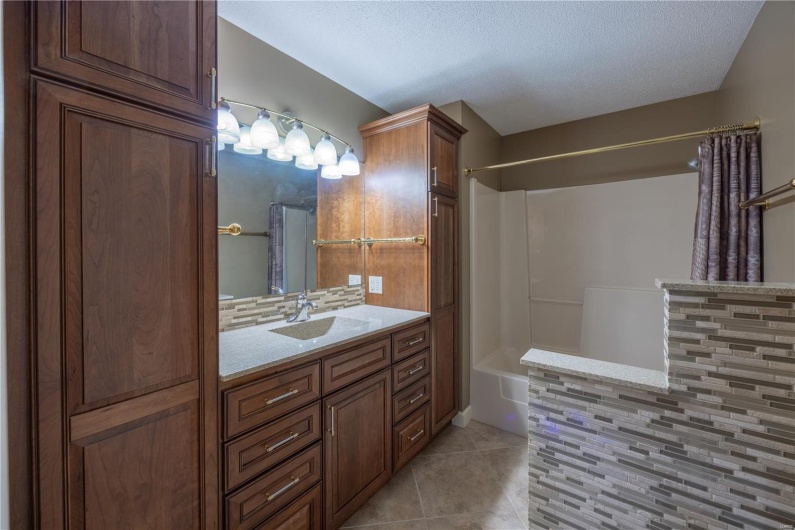 Main level full bath, recently remodeled