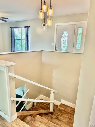 Stairwell to finished basement