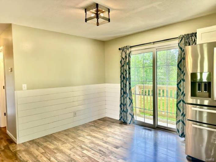 Dining area with outdoor view