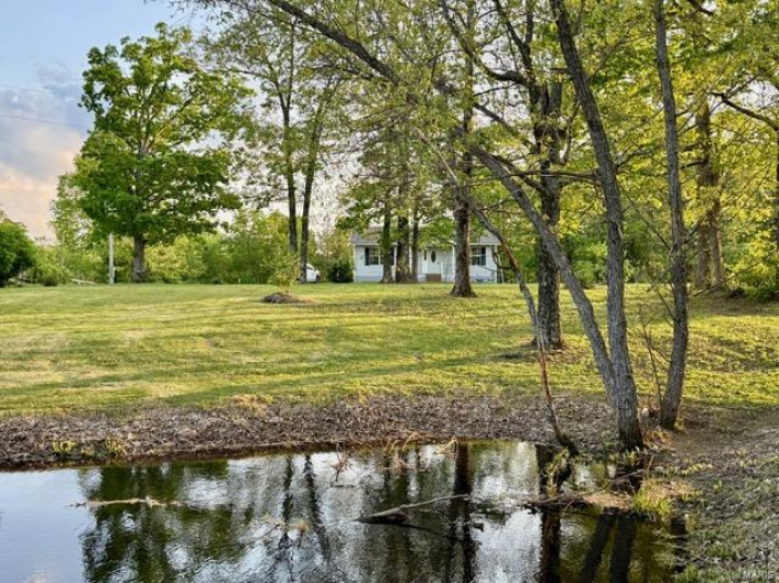 pond and home