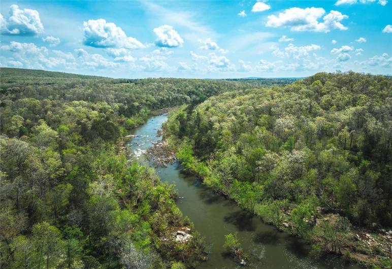 Birds eye view of property featuring a wooded view