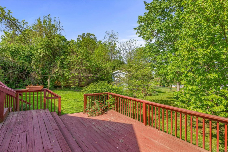 Deck with a lawn
