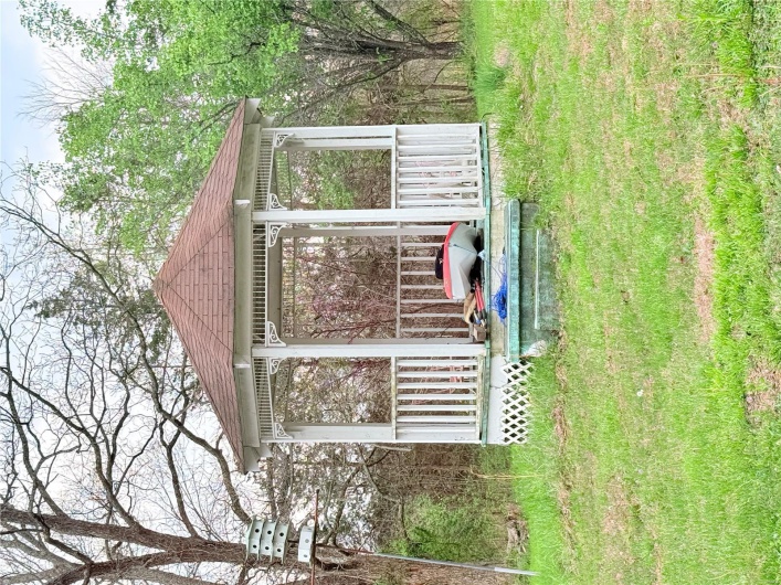 View of outbuilding with a gazebo