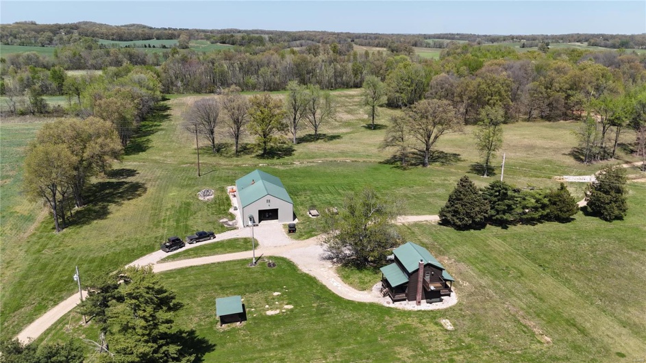 Bird's eye view featuring a rural view