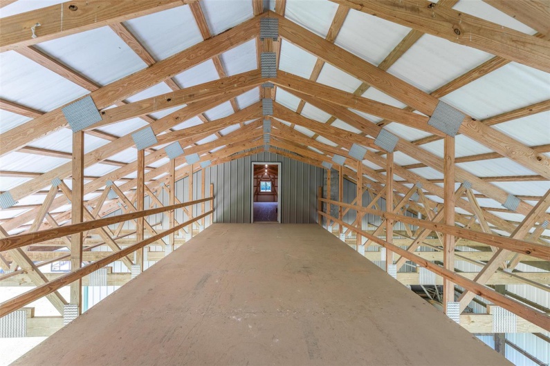View of unfinished attic