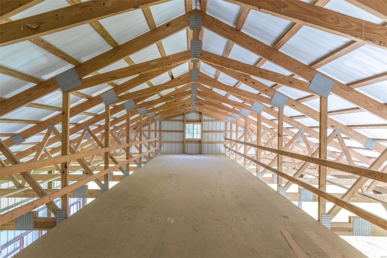 View of unfinished attic