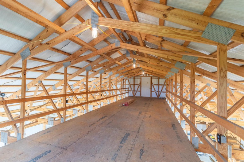 View of unfinished attic