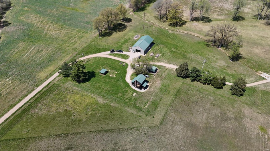 Aerial view featuring a rural view