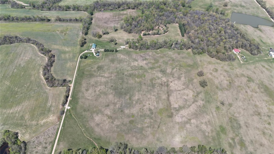 Aerial view with a rural view